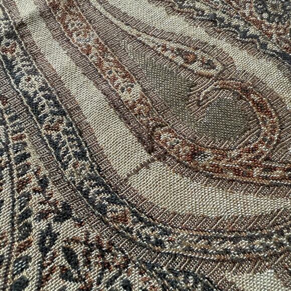 Paisley Fringe Scarf Shawl Wrap Boho Heritage Fall Accessory 71x20.5 - Picture 10 of 11